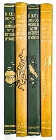 John Whitcomb Riley (4) Antique Books-Will Vawter