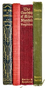 Henry W. Longfellow (4) Antique Books [Hiawatha]