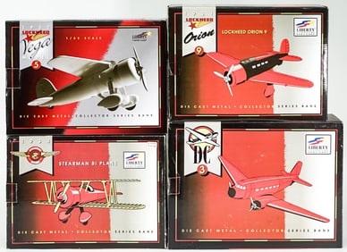 Liberty Classics Die Cast Banks - (4) Planes MIB