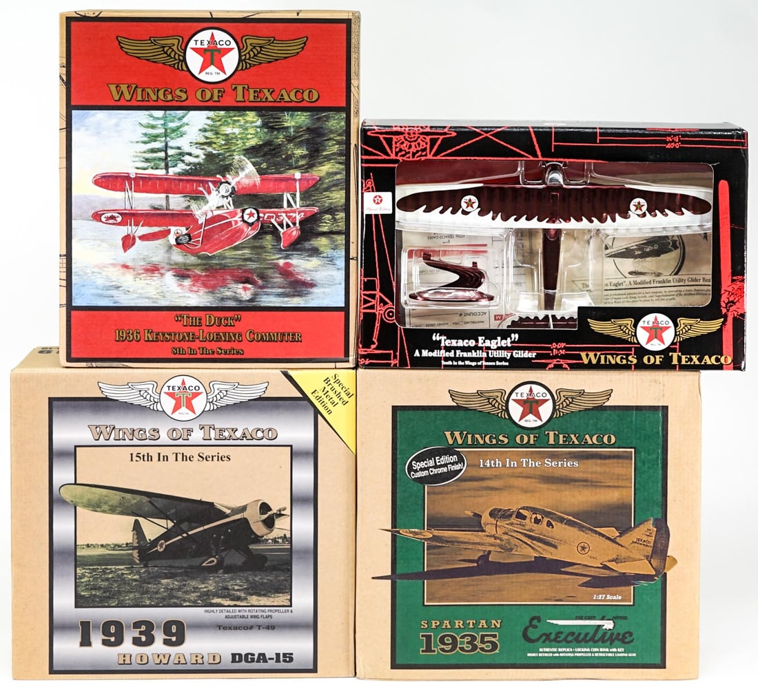 Wings of Texaco Model Airplane Coin Banks MIB (1 of 3)