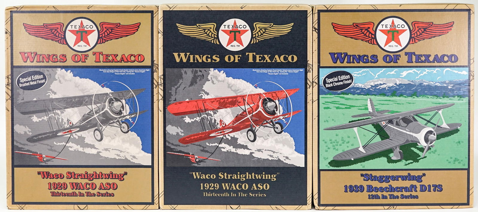 Wings of Texaco Model Airplane Coin Banks MIB (1 of 3)