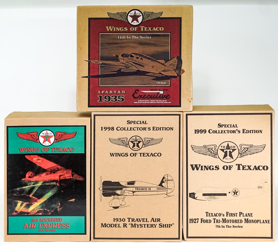 Wings of Texaco Model Airplane Coin Banks MIB (1 of 3)
