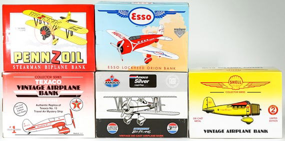 Spec Cast Model Airplane Coin Banks MIB