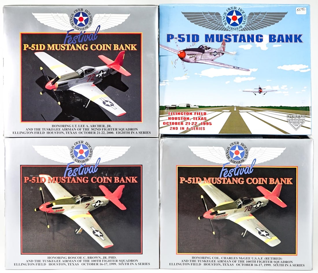 Spec Cast 'Wings Over Texas' P-51D Model Banks MIB (1 of 4)