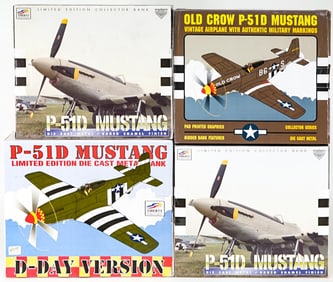 Spec Cast P-51D Mustang Model Coin Banks MIB