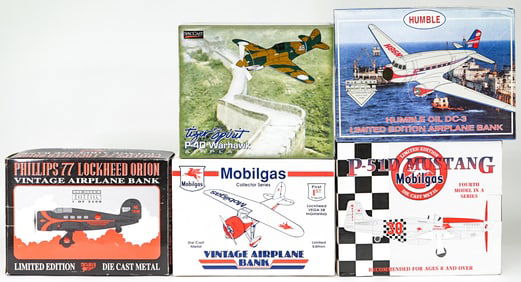 Spec Cast Model Airplane Coin Banks MIB