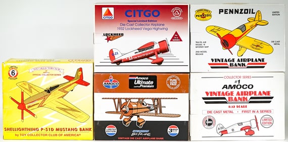 Spec Cast Model Airplane Coin Banks MIB