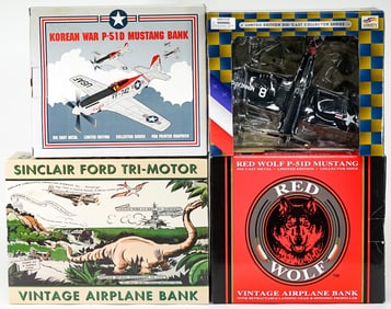 Liberty Spec Cast Model Airplane Coin Banks MIB