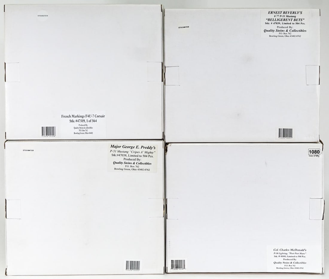 Quality Steins (4) LTD Model Airplanes MIB (1 of 1)