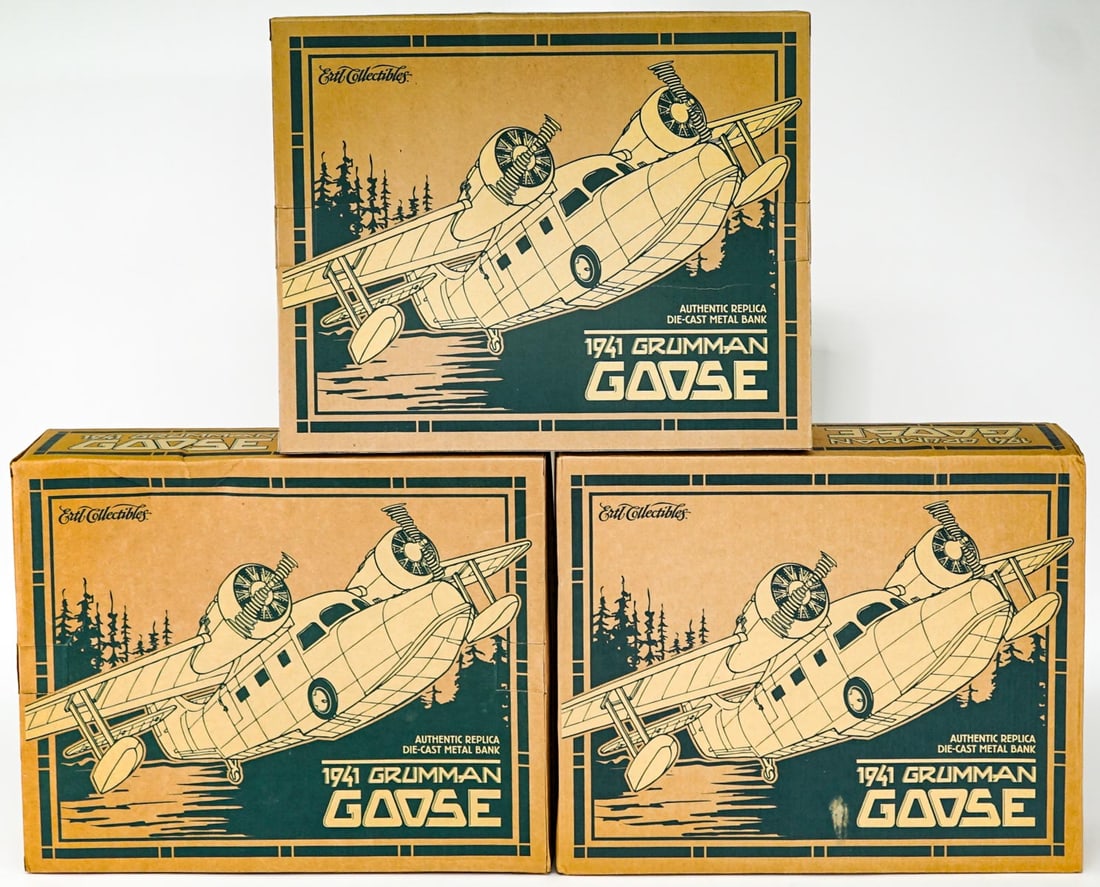 ERTL (3) 1941 Grumman Goose Model Banks MIB (1 of 4)