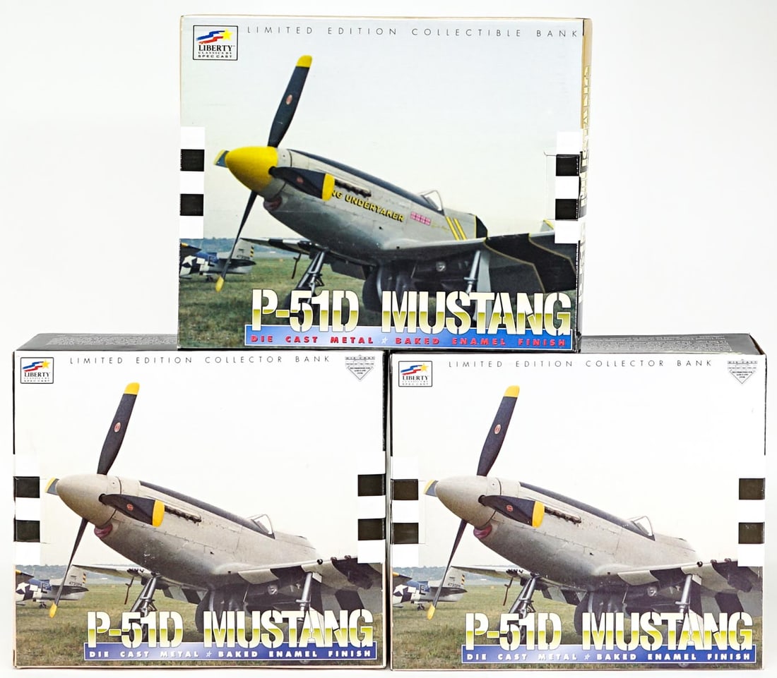 Liberty (3) Model Airplane Coin Banks MIB (1 of 4)