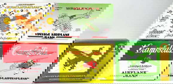 Spec Cast Model Airplane Coin Banks MIB