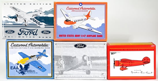 Eastwood Automobilia Model Airplane Banks MIB