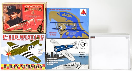 Spec Cast / Liberty Model Airplane Coin Banks MIB