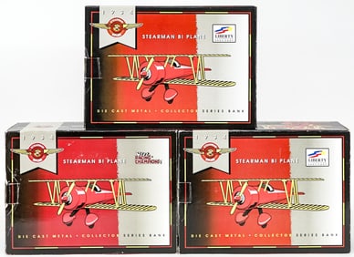 Liberty Racing Champions Model Airplane Banks MIB