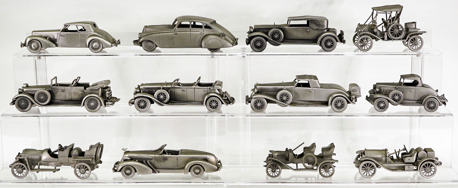 Collection Fine Pewter Scale Model Cars (1 of 18)