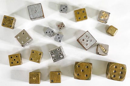 A Collection of Metal Dice