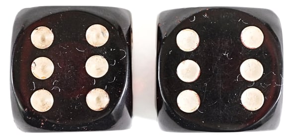Bakelite Pair of Jumbo Dice Candleholders(?)