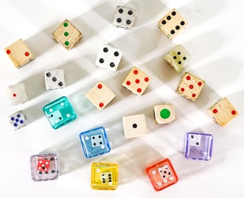 [Dice] Wood , Alabaster, Plastic etc.