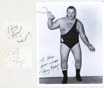 Paddy Ryan (3) SIGNED Photo and Cuts [Wrestling]