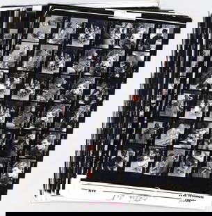 (14) Vintage Hollywood Contact Sheets: (14) Vintage Hollywood Contact Sheets. Glossy black and whites on single weight paper measuring 11 x 9 inches. For shipping purposes only; measures 11 x 9 x .125 inches. The absence of a condition rep