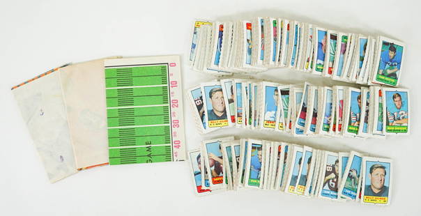 1969 Topps Football 4 in 1 Mini-Cards: 1969 Topps Football 4 in 1 Mini-Cards. The absence of a condition report does not imply that the lot is in perfect condition or completely free from wear and tear, imperfections, or the conditions of