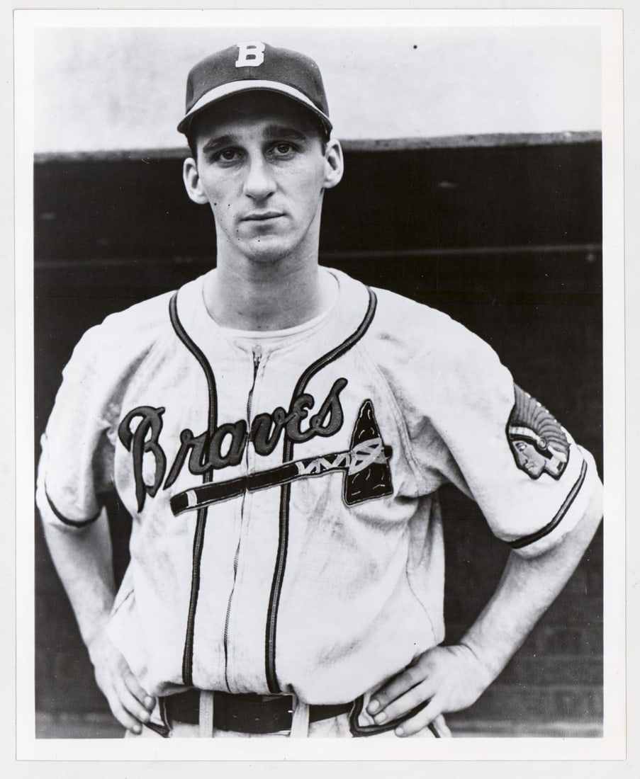 Warren Spahn Vintage 8 x 10 Glossy Black & White: Warren Spahn Vintage 8 x 10 Glossy Black & White photo. Provenance: Estate of Rudie Schaffer (Cleveland Indians, Chicago White Sox, Toronto Maple Leafs Front Office). Rudie Schaffer (1925-2021), whose