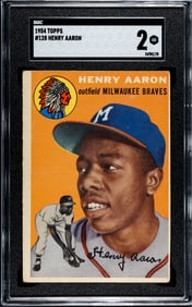 1954 Topps Hank Aaron RC #128 SGC 2