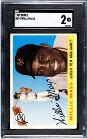 1955 Topps Willie Mays #194 SGC 2