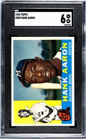 1960 Topps Hank Aaron #300 SGC 6