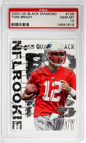 Tom Brady 2000 UD Black Diamond #126 PSA 10
