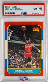 Michael Jordan 1986 Fleer #57 PSA 8