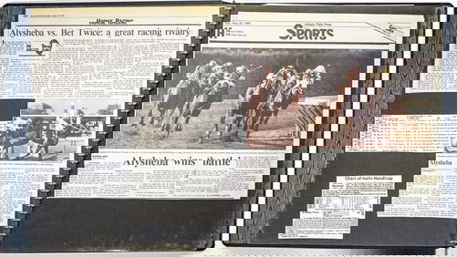 Four Oversized Scrapbook Albums Alysheba Career