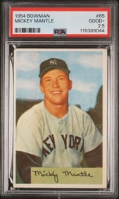 1954 Bowman Mickey Mantle #65 PSA 2.5