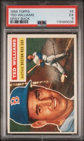1956 Topps Ted Williams Gray Back #5 PSA 5