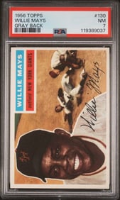 1956 Topps Willie Mays Gray Back #130 PSA 7