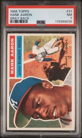 1956 Topps Hank Aaron Gray Back #31 PSA 7