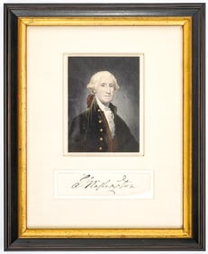 George Washington Framed Cut Signature NICE
