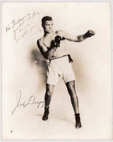 Jack Dempsey (Boxing) 8x10 Photo SIGNED BAS LOA