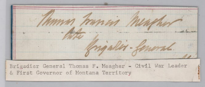 First Governor of Montana Thomas Francis Meagher