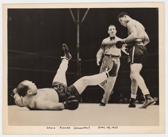 Tony Galento vs Joe Louis Type II 8x10 PSA LOA