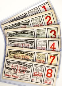 (6) AUTHENTIC Tickets Dempsey vs. Gibbons
