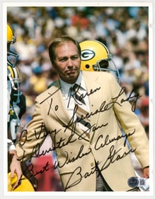 Bart Starr 8x10 Photo SIGNED BAS LOA