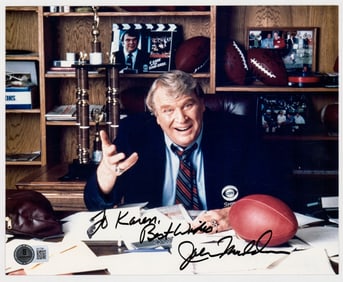John Madden 8x10 Photo SIGNED BAS LOA