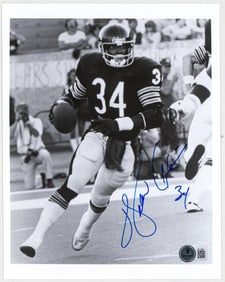 Walter Payton 8x10 Photo SIGNED BAS LOA