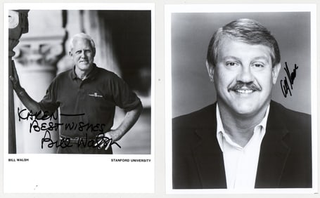 Bill Walsh / Alex Karras 8x10 Photos SIGNED COA