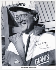 Dan Reeves 8x10 Photo SIGNED BAS COA