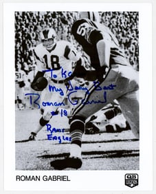 Roman Gabriel 8x10 Photo SIGNED BAS COA