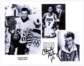 Chuck Daly 8x10 Photo SIGNED BAS COA