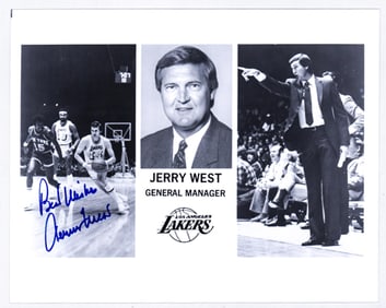 Jerry West 8x10 Photo SIGNED BAS COA